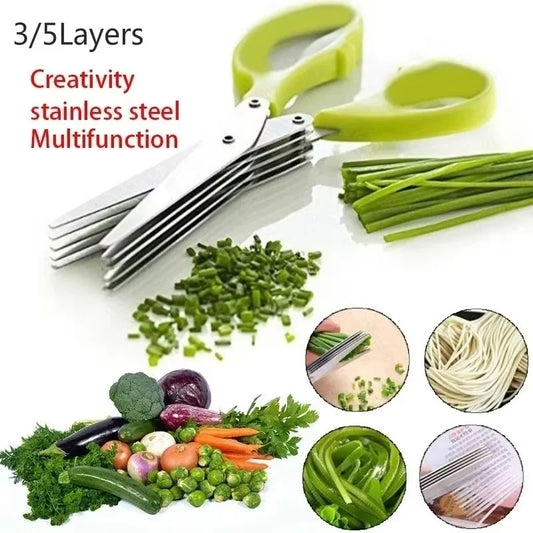 5-Layer Stainless Steel Kitchen & Herb Scissors