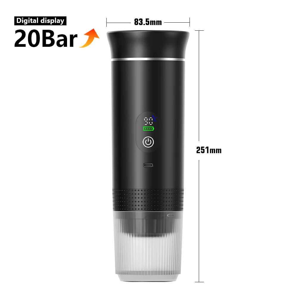 3-in-1 Portable Wireless Electric Espresso Machine