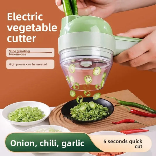4-in-1 Handheld Electric Vegetable Cutter