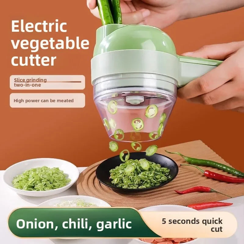 4-in-1 Handheld Electric Vegetable Cutter