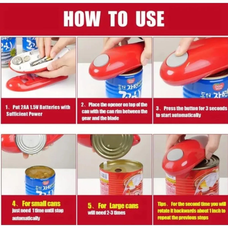 Automatic Electric Can Opener with Smooth Edge