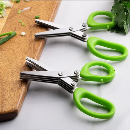 5-Layer Stainless Steel Kitchen & Herb Scissors