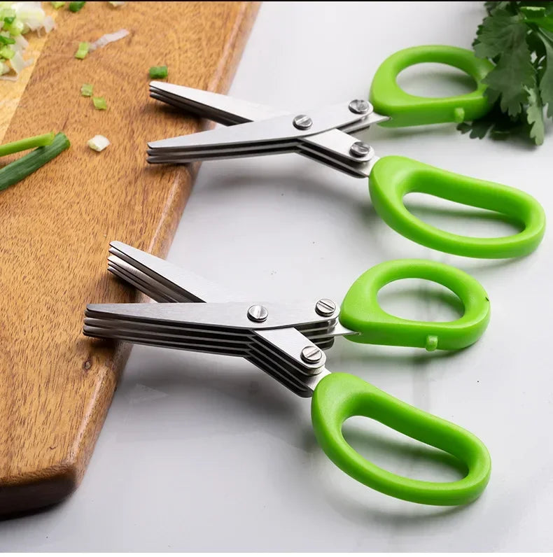5-Layer Stainless Steel Kitchen & Herb Scissors