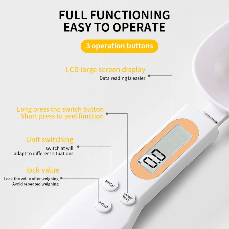 Digital Spoon Scale with LCD Display (0.1-500g)