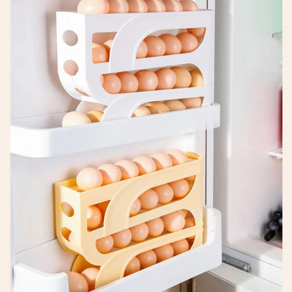 Automatic Rolling Egg Organizer Rack