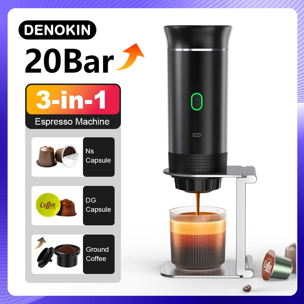 3-in-1 Portable Wireless Electric Espresso Machine