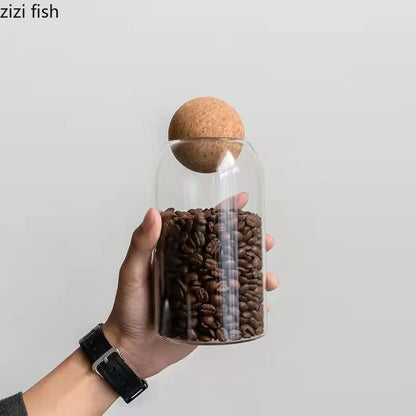 Luxury Glass Pantry Jar with Airtight Seal for Coffee & Tea