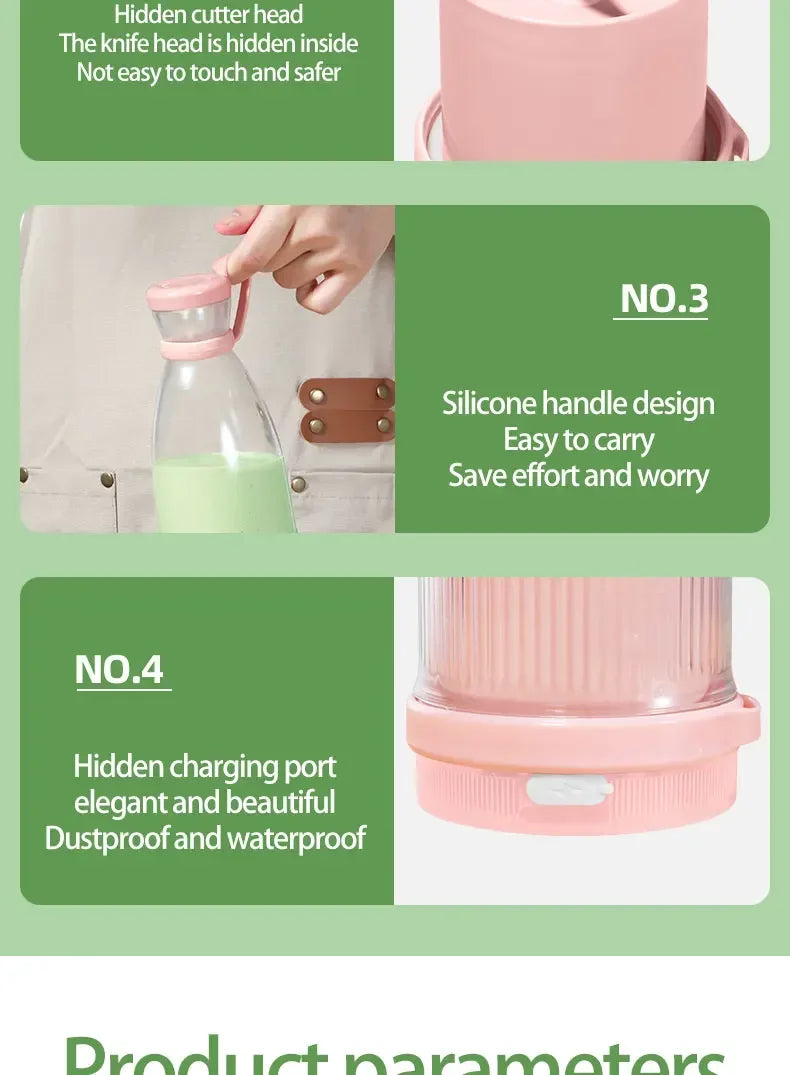 Portable Fresh Juice Blender & Mixer
