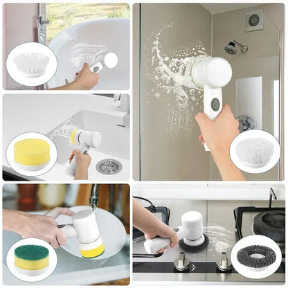 5-in-1 Cordless Electric Spin Scrubber