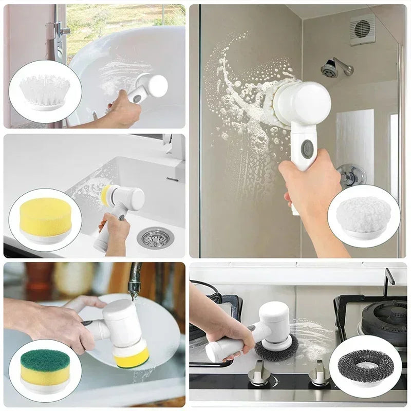 5-in-1 Cordless Electric Spin Scrubber