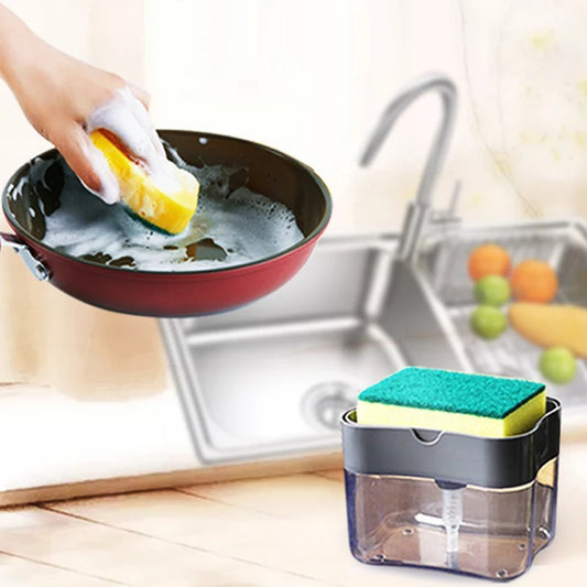One-Handed Kitchen Detergent Press Dispenser