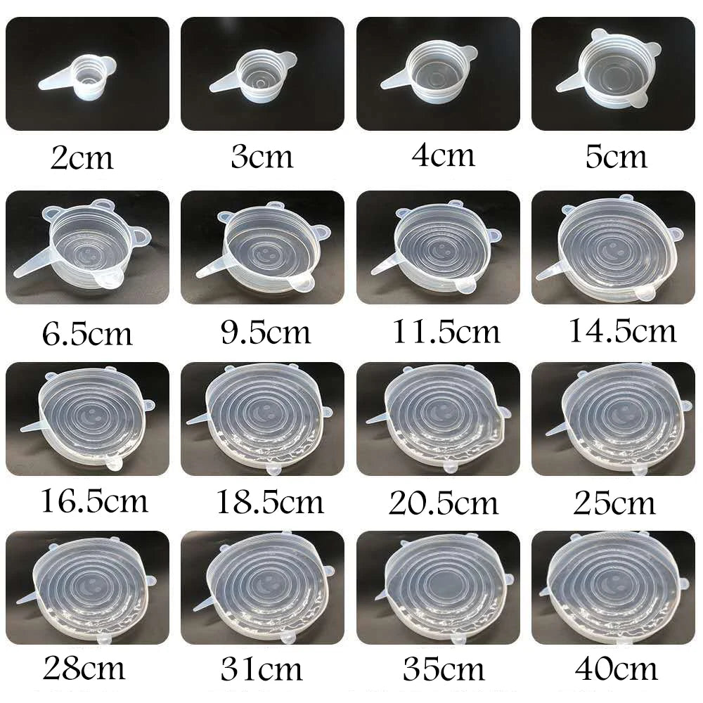 16-Pack Universal Silicone Stretch Lids