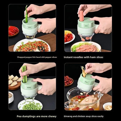 4-in-1 Handheld Electric Vegetable Cutter