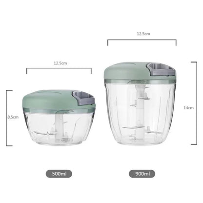 Manual Meat Mincer & Vegetable Chopper (500/900ml)