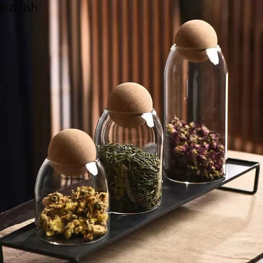 Luxury Glass Pantry Jar with Airtight Seal for Coffee & Tea