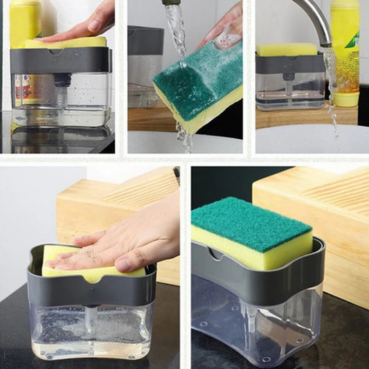 One-Handed Kitchen Detergent Press Dispenser