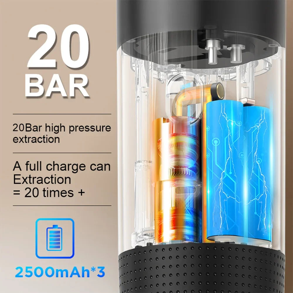 3-in-1 Portable Wireless Electric Espresso Machine