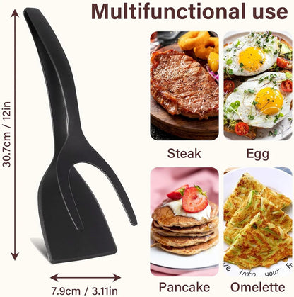2-in-1 Grip & Flip Spatula Tongs