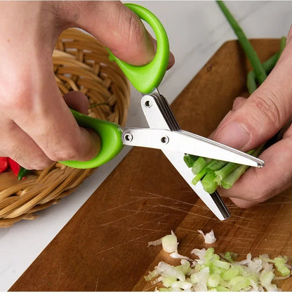 5-Layer Stainless Steel Kitchen & Herb Scissors