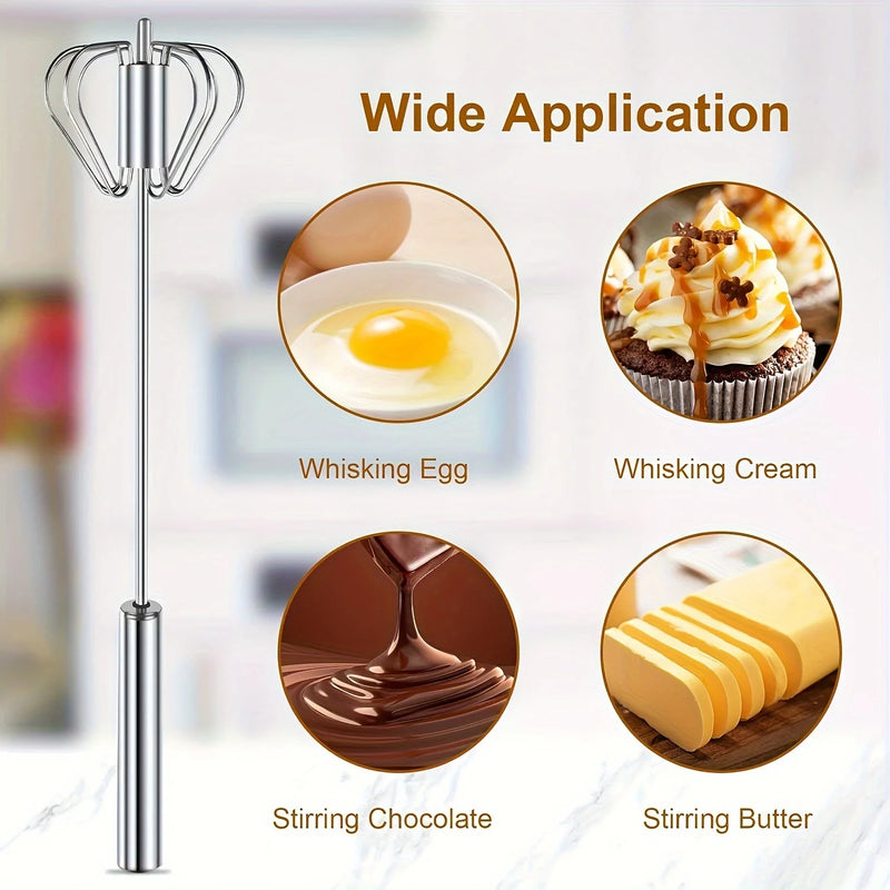 Semi-Automatic Stainless Steel Egg Beater